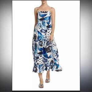FARM Rio Blue and White Maxi Dress